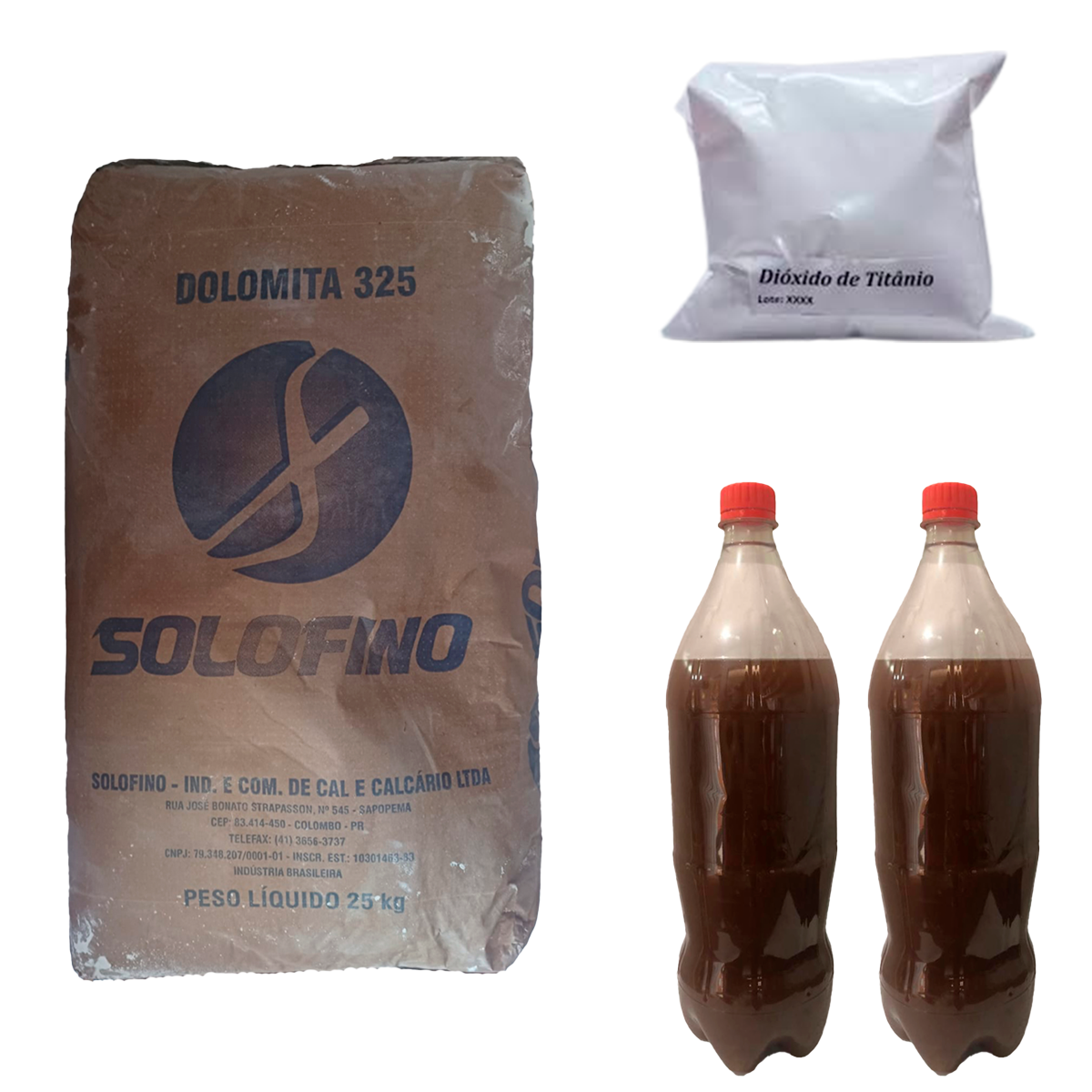 dolomita+ 2 resinas + dioxido